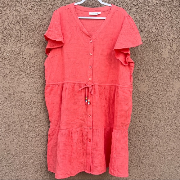 Belle by Kim Gravel Dresses & Skirts - Belle by Kim Gravel Pink Textured Dress XL Resortwear